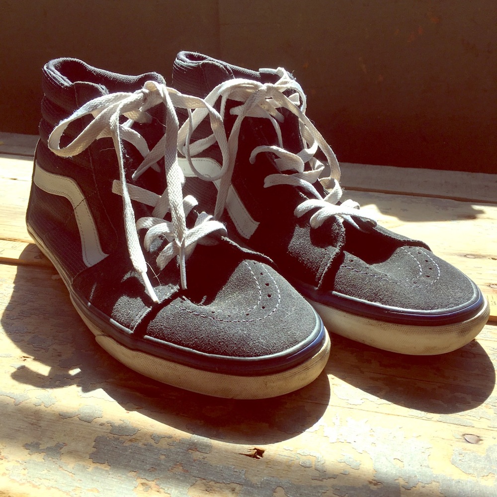 Men’s Vans black classic high tops suede